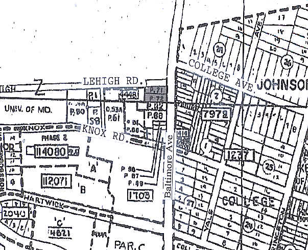 7418-7422 Baltimore Ave, College Park, MD for lease - Plat Map - Image 2 of 3