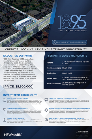 More details for 1895 Tully Rd, San Jose, CA - Retail for Sale