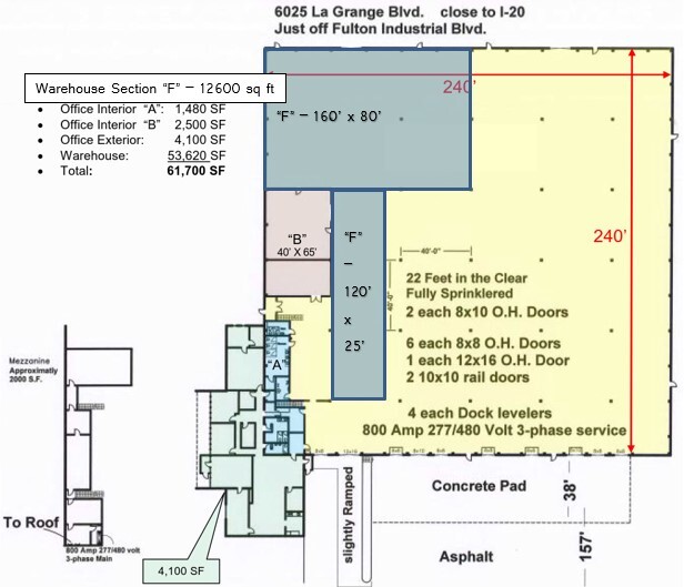 6025 Lagrange Blvd SW, Atlanta, GA for lease - Floor Plan - Image 2 of 2