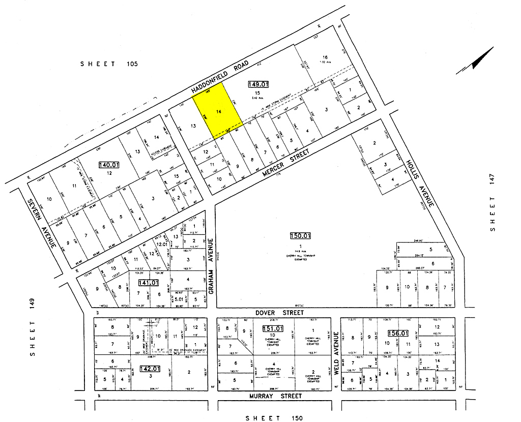 826 Haddonfield Rd, Cherry Hill, NJ for sale Plat Map- Image 1 of 1