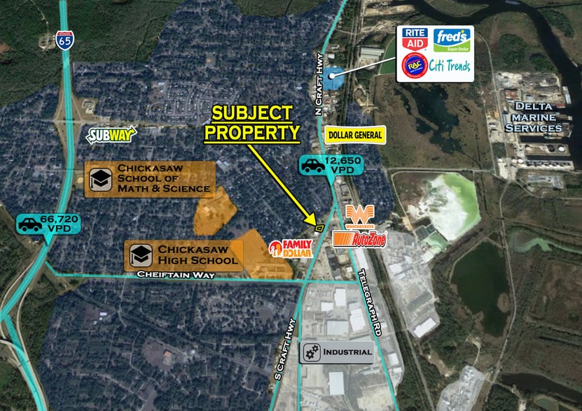 300 S Craft Hwy, Chickasaw, AL for sale - Building Photo - Image 1 of 1