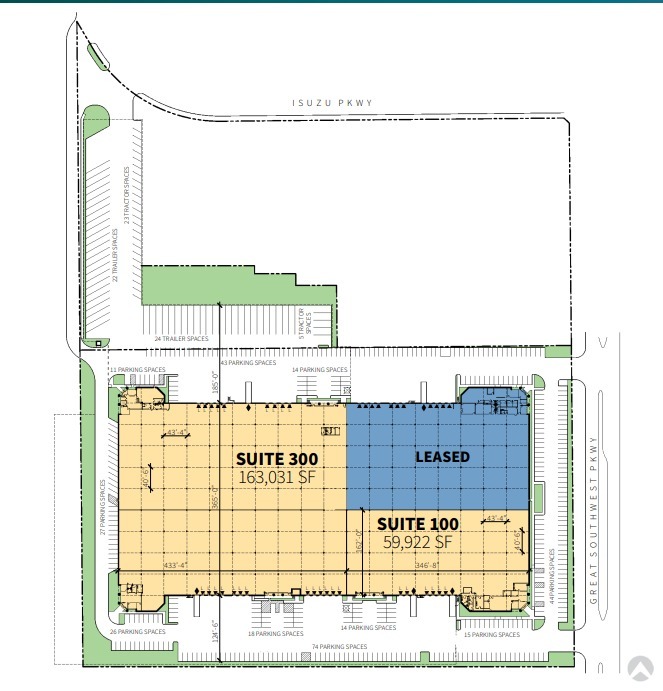 2951 N Great Southwest Pky, Grand Prairie, TX for lease Floor Plan- Image 1 of 2