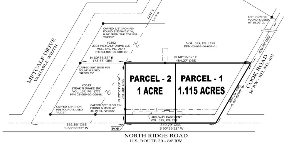 3635 N Ridge Rd E, Ashtabula, OH for lease - Plat Map - Image 3 of 3