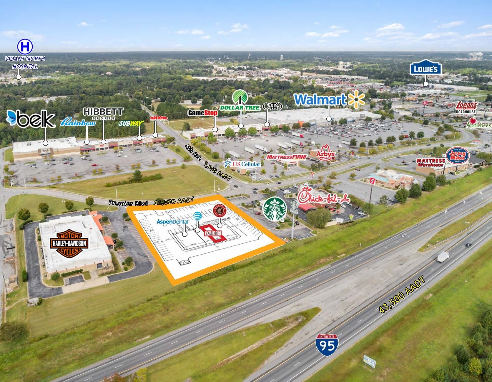 304 Premier Blvd, Roanoke Rapids, NC for sale Aerial- Image 1 of 1