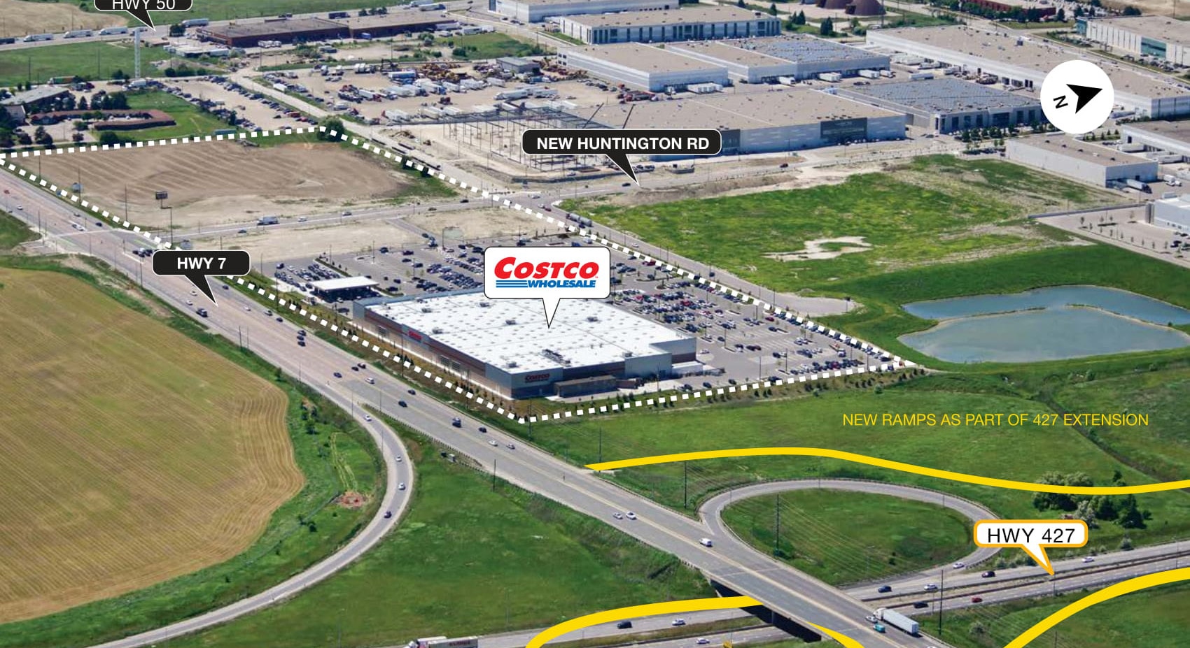 55 New Huntington Rd, Vaughan, ON for sale Aerial- Image 1 of 1