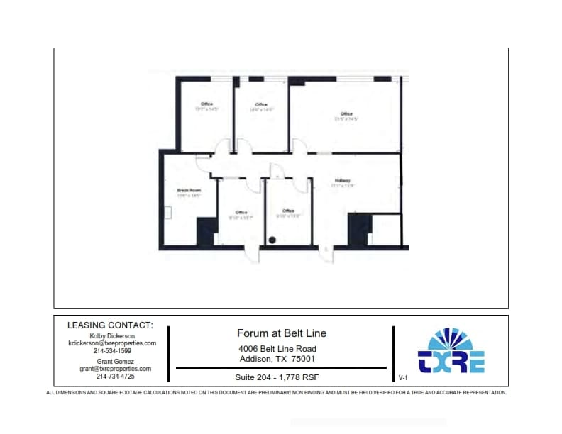 4004 Belt Line Rd, Addison, TX for lease Floor Plan- Image 1 of 2