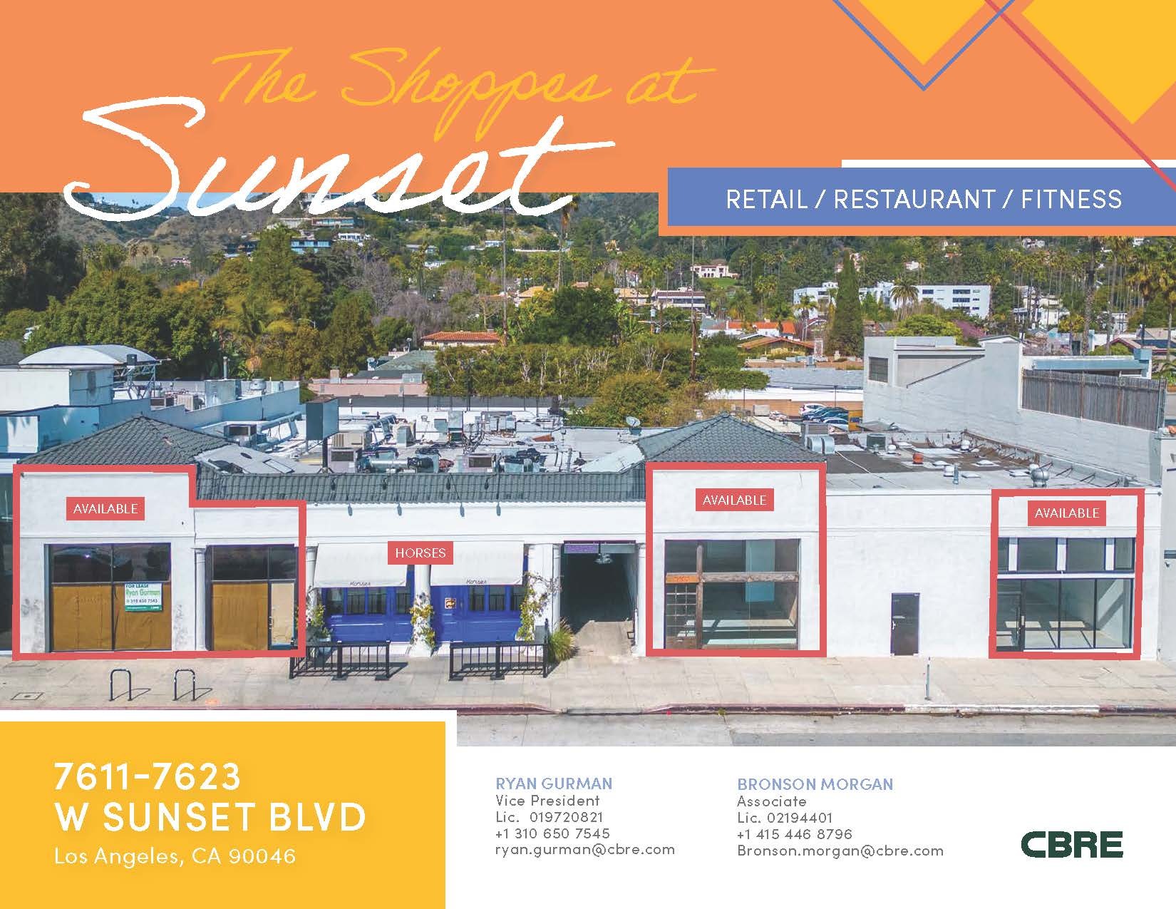 7611-7623 W Sunset Blvd, Los Angeles, CA for lease Building Photo- Image 1 of 18