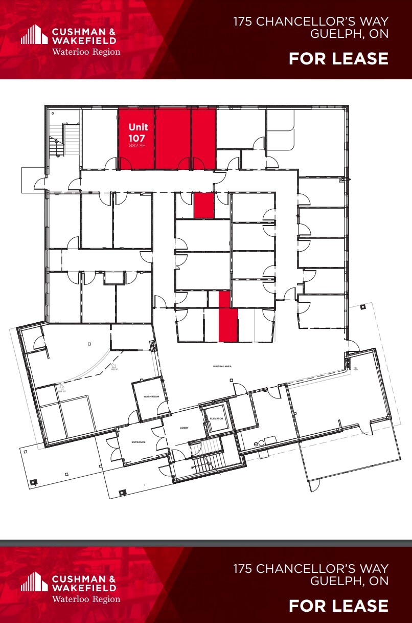 175 Chancellors Way, Guelph, ON for lease Floor Plan- Image 1 of 1