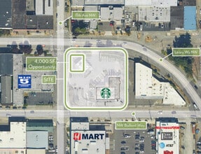 999 Leary Way NW, Seattle, WA - AERIAL  map view