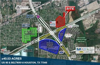 US 90 Hwy, Houston, TX - AERIAL  map view