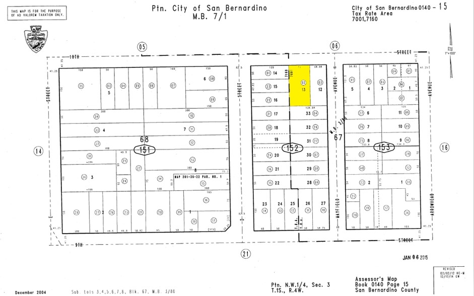 367 W 10th St, San Bernardino, CA for sale - Plat Map - Image 1 of 1