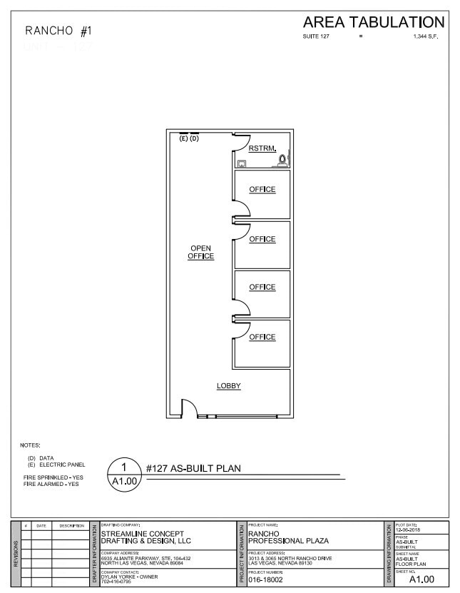 3013 N Rancho Dr, Las Vegas, NV for lease Floor Plan- Image 1 of 1