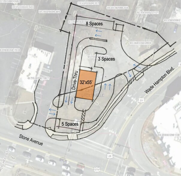 13 Wade Hampton Blvd, Greenville, SC for lease - Site Plan - Image 2 of 2
