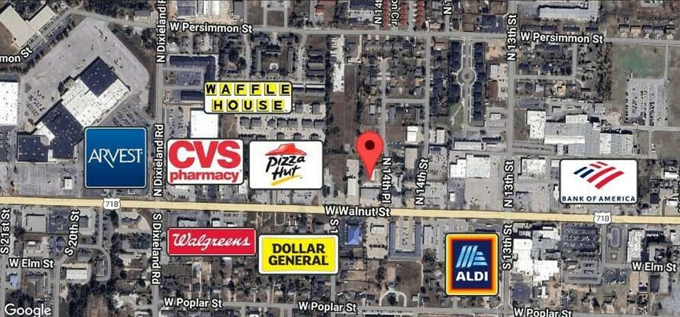 1411-1423 W Walnut St, Rogers, AR for lease - Aerial - Image 3 of 3