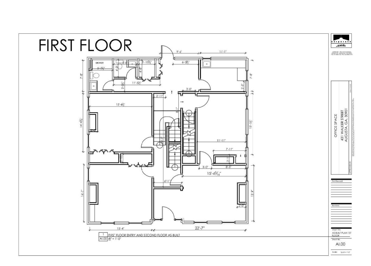 431 Walker St, Augusta, GA for lease Floor Plan- Image 1 of 1