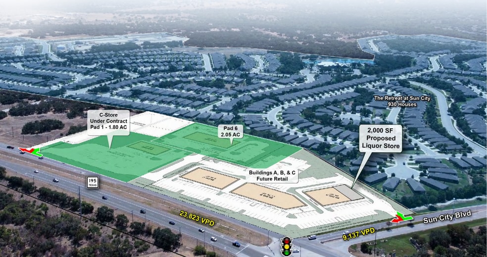 TX-195 & Sun City Blvd, Georgetown, TX for sale - Building Photo - Image 1 of 9