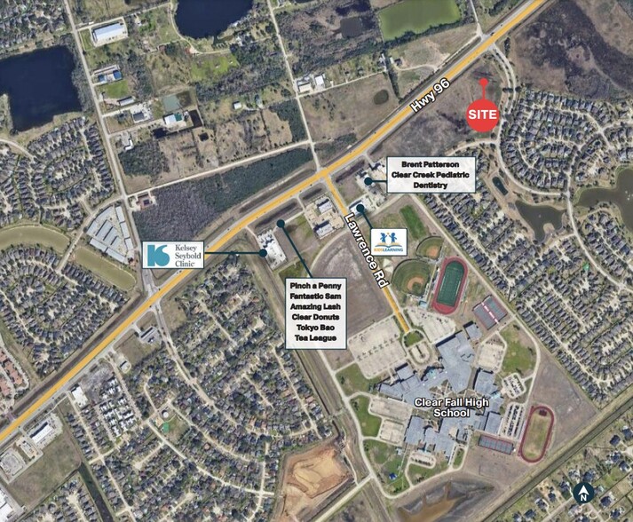 Hwy 96 & Hwy 146, League City, TX for lease - Aerial - Image 3 of 4