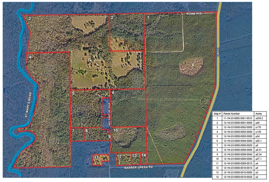 Rowe Avenue, Bryceville, FL for sale - Plat Map - Image 3 of 7
