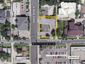 1906 Centre St NE, Calgary, AB - AERIAL map view