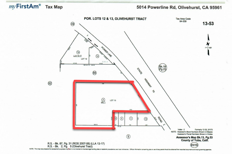 5014 Powerline, Olivehurst, CA for sale Site Plan- Image 1 of 5