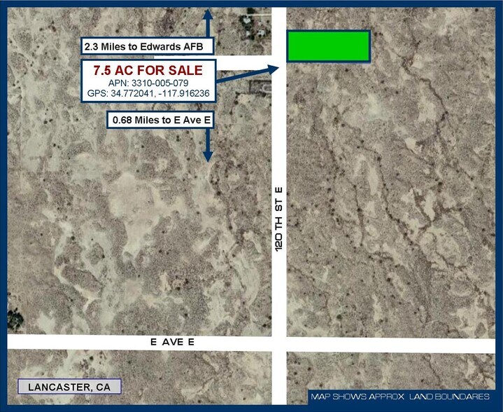 120th St, Lancaster, CA for sale - Aerial - Image 1 of 1