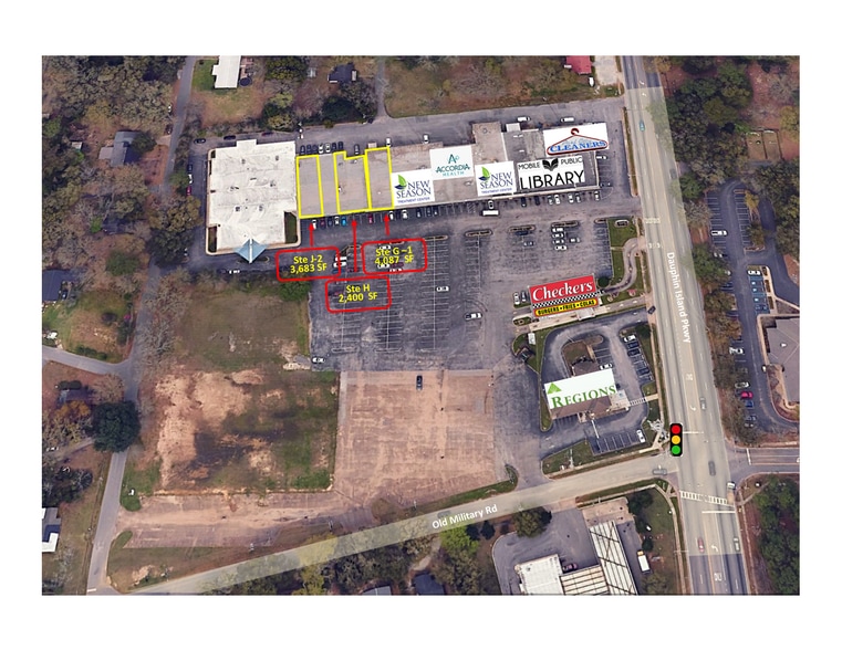 1924 Dauphin Island Pky, Mobile, AL for lease - Aerial - Image 3 of 7