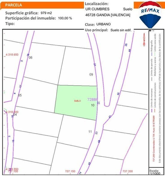 Land in Gandia for sale - Floor Plan - Image 1 of 16