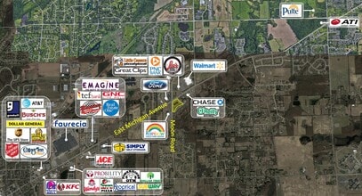 7025 E Michigan Ave, Saline, MI - AERIAL  map view