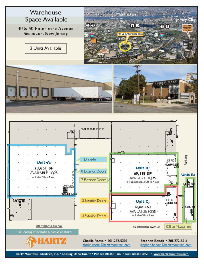 50 Enterprise Ave, Secaucus, NJ for lease Floor Plan- Image 1 of 1