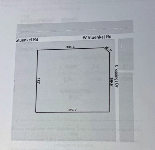 Lot 1 W Stuenkel Rd, University Park, IL for lease - Plat Map - Image 3 of 4