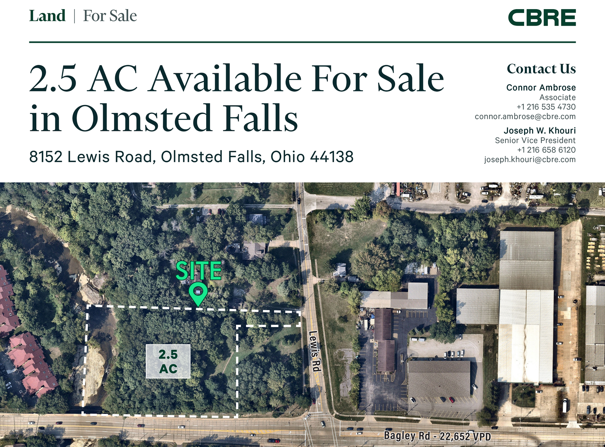 8152 Lewis Rd, Olmsted Falls, OH for sale Aerial- Image 1 of 4