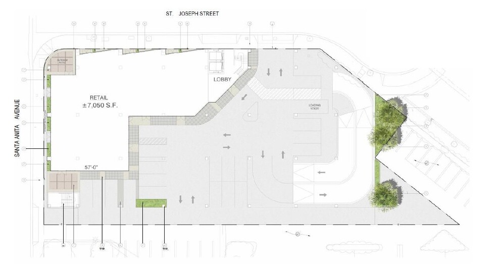 288 N Santa Anita Ave, Arcadia, CA for lease - Typical Floor Plan - Image 3 of 7