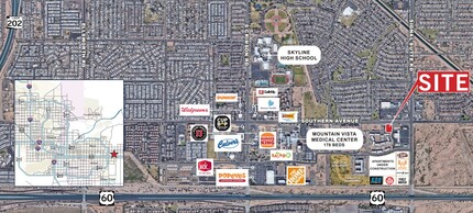 W SWC Southern Ave & Signal Butte, Mesa, AZ - aerial  map view