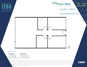 1232 E Broadway Rd, Tempe, AZ for lease Floor Plan- Image 1 of 1