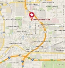 303 Peachtree St Ne, Atlanta, GA - AERIAL  map view