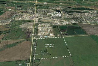 hwy 12 34 St, Lacombe, AB - aerial  map view