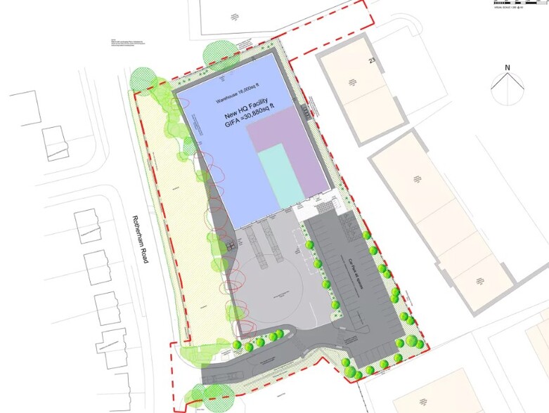 Rotherham Rd, Sheffield for lease - Site Plan - Image 1 of 2