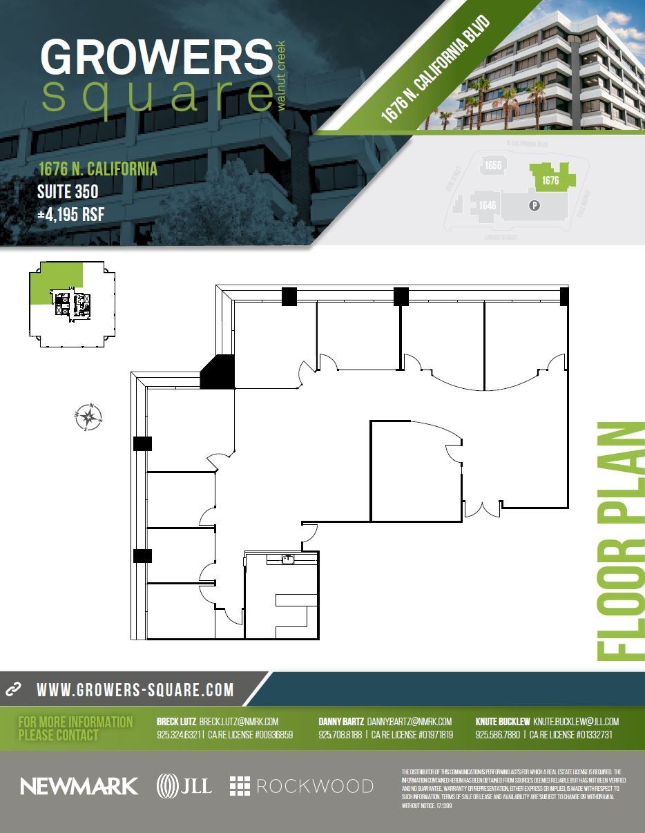 1676 N California Blvd, Walnut Creek, CA for lease Floor Plan- Image 1 of 1