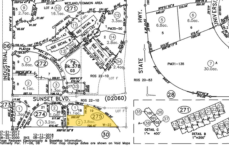 3815 S Loop Rd, Rocklin, CA for sale - Plat Map - Image 2 of 2