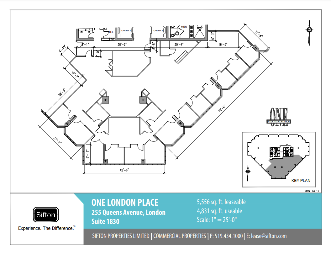 255 Queens Ave, London, ON for lease Floor Plan- Image 1 of 1