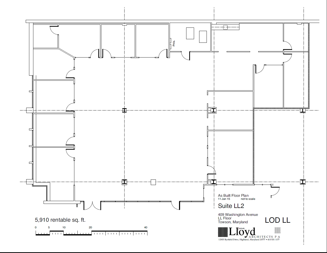 409 Washington Ave, Towson, MD for lease Floor Plan- Image 1 of 3