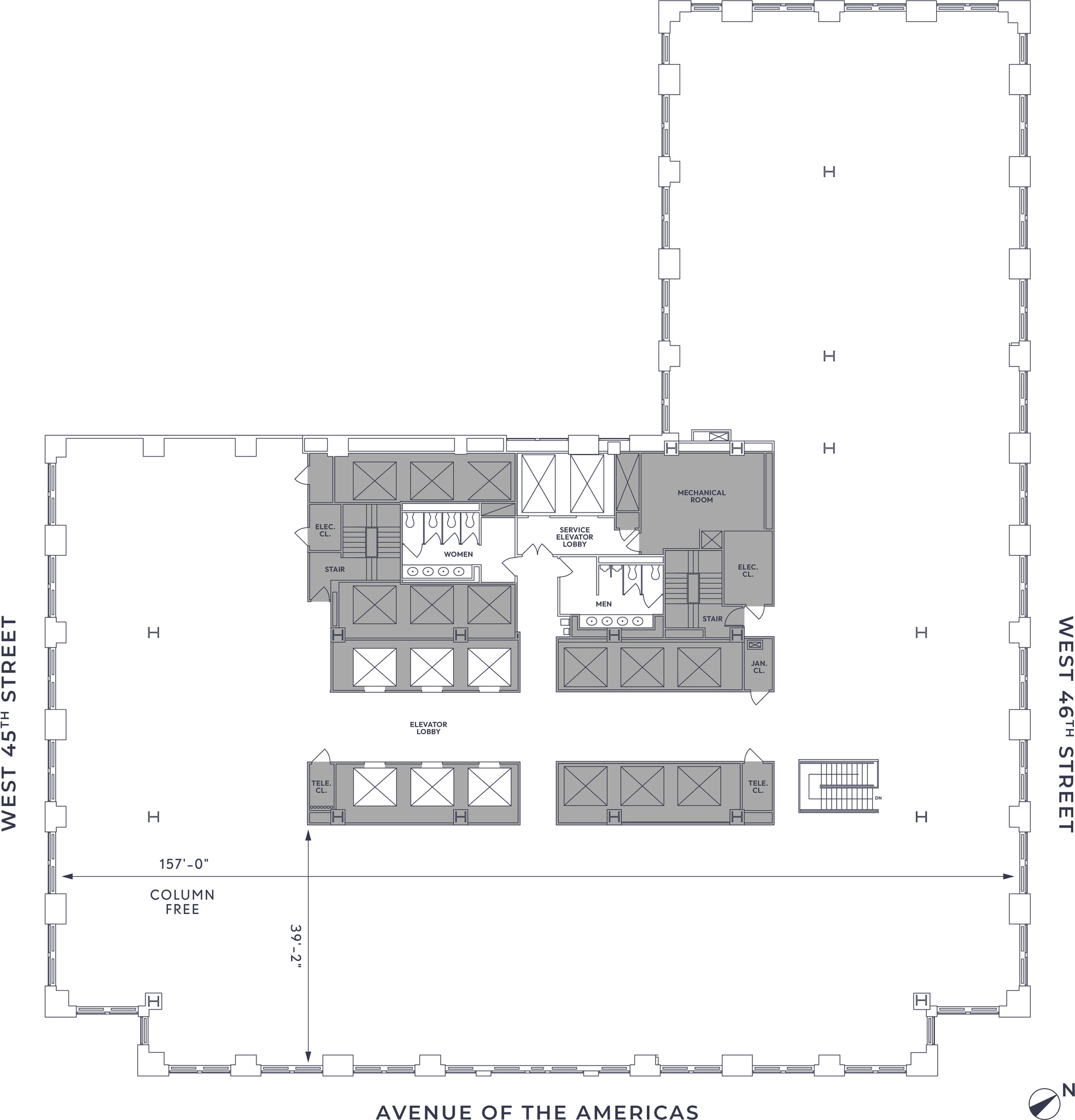 1177 Avenue Of The Americas, New York, NY for lease Floor Plan- Image 1 of 3