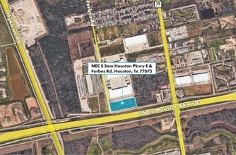 NEC S Sam Houston E Pkwy & Forbes Rd, Houston, TX - AERIAL map view