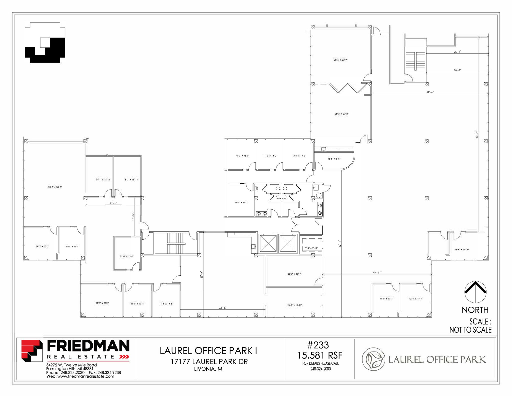 17177 N Laurel Park Dr, Livonia, MI for lease Floor Plan- Image 1 of 2