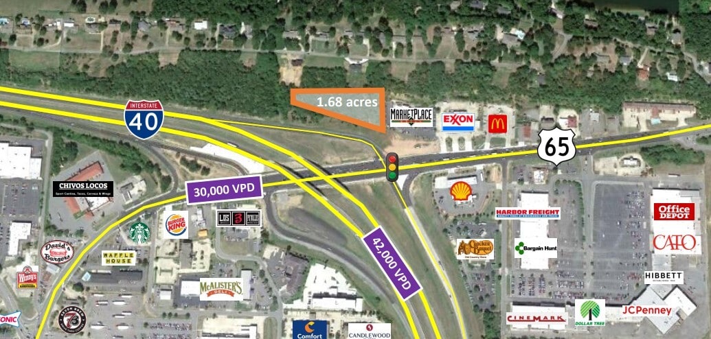 Highway 65 N, Conway, AR for sale Aerial- Image 1 of 2