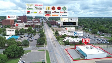 907 N Hillside, Wichita, KS for lease Aerial- Image 2 of 3