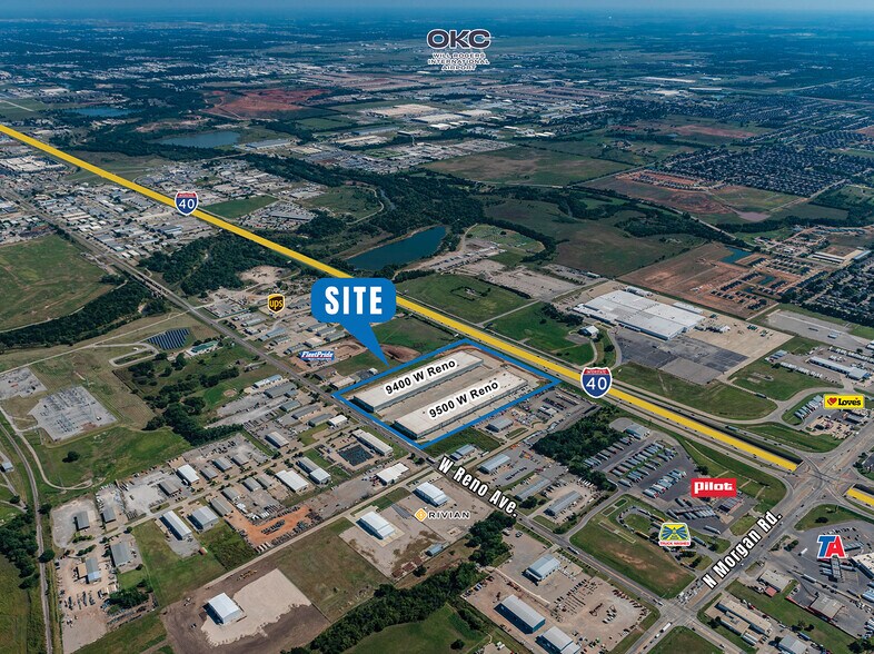 9500 W Reno Ave, Oklahoma City, OK for lease - Aerial - Image 3 of 6