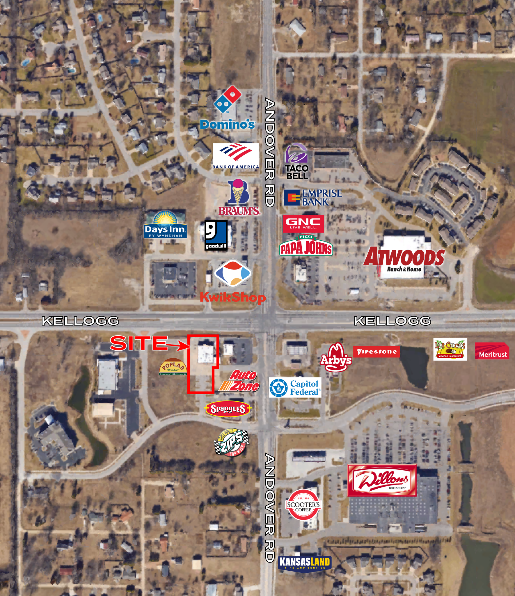 125 W US Highway 54, Andover, KS for sale Aerial- Image 1 of 1