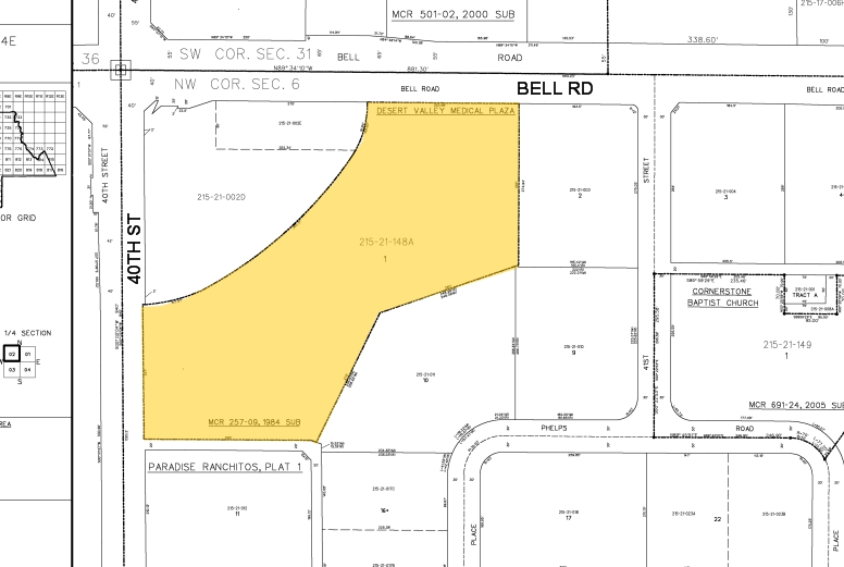 4045 E Bell Rd, Phoenix, AZ for lease - Plat Map - Image 3 of 4