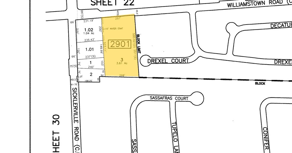 510 Williamstown Rd, Williamstown, NJ for lease - Plat Map - Image 3 of 3